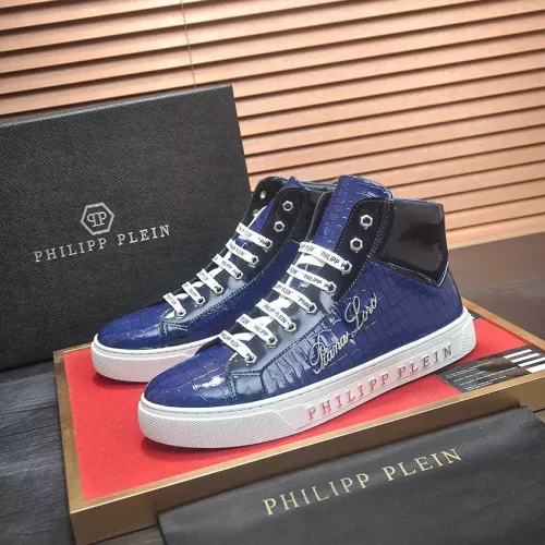Cheap Philipp Plein PP High Tops Shoes For Men #1381449, $$88.00 USD On Philipp Plein PP High Tops Shoes