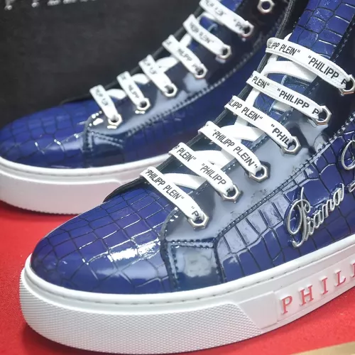 Replica Philipp Plein PP High Tops Shoes For Men #1381449 $88.00 USD for Wholesale