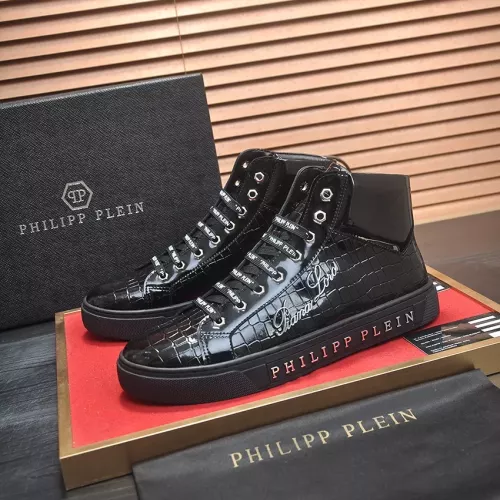 Cheap Philipp Plein PP High Tops Shoes For Men #1381451, $$88.00 USD On Philipp Plein PP High Tops Shoes