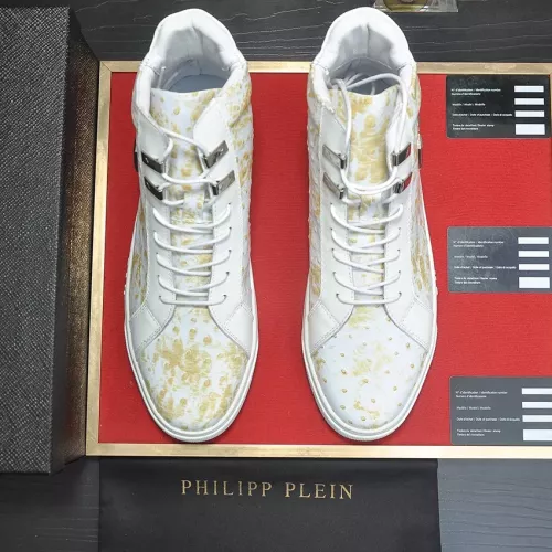 Replica Philipp Plein PP High Tops Shoes For Men #1381452 $92.00 USD for Wholesale