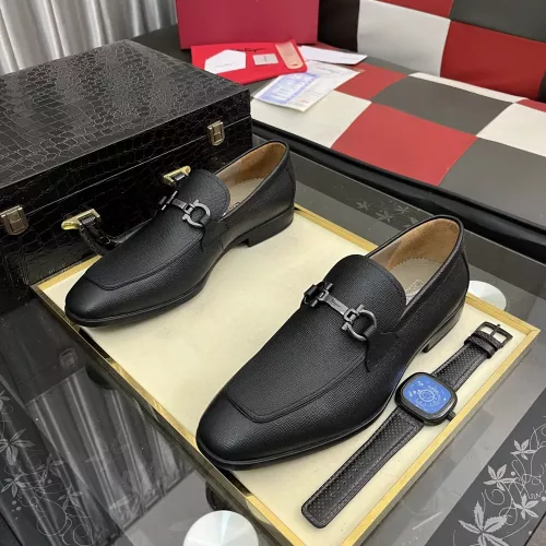 Replica Salvatore Ferragamo Leather Shoes For Men #1381467 $108.00 USD for Wholesale