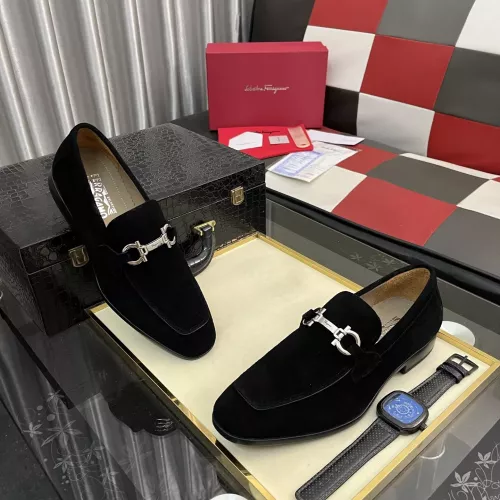 Replica Salvatore Ferragamo Leather Shoes For Men #1381470 $108.00 USD for Wholesale