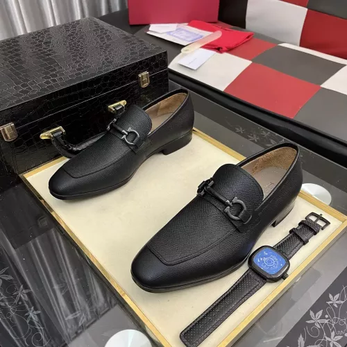 Replica Salvatore Ferragamo Leather Shoes For Men #1381472 $108.00 USD for Wholesale
