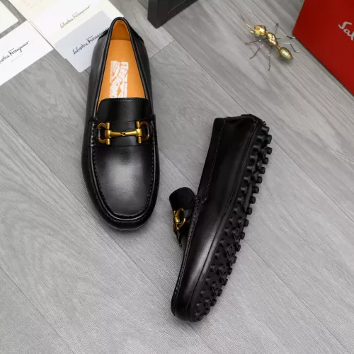 Replica Salvatore Ferragamo Leather Shoes For Men #1381828 $80.00 USD for Wholesale