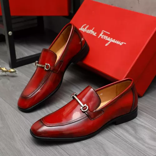 Cheap Salvatore Ferragamo Leather Shoes For Men #1381831, $$88.00 USD On Salvatore Ferragamo Leather Shoes