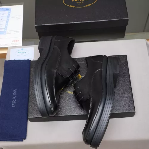 Replica Prada Leather Shoes For Men #1381837 $100.00 USD for Wholesale