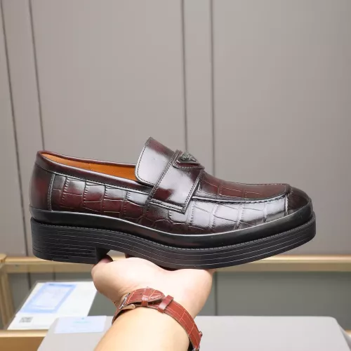Replica Prada Leather Shoes For Men #1381838 $100.00 USD for Wholesale