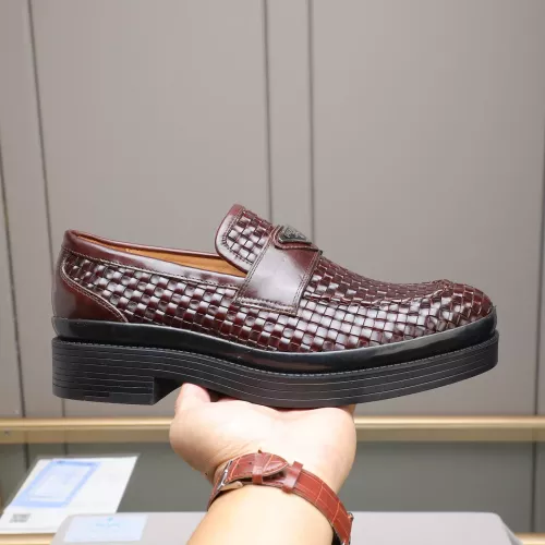Replica Prada Leather Shoes For Men #1381840 $115.00 USD for Wholesale