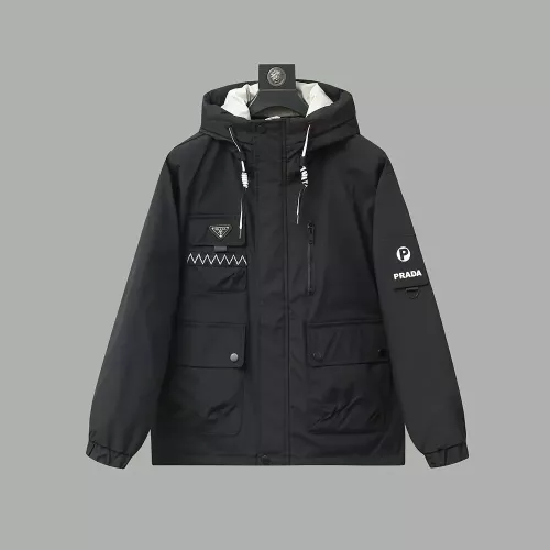 Cheap Prada Down Feather Coat Long Sleeved For Men #1383581, $$185.00 USD On Prada Down Feather Coat