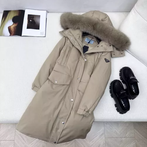 Replica Prada Down Feather Coat Long Sleeved For Women #1383808 $257.85 USD for Wholesale