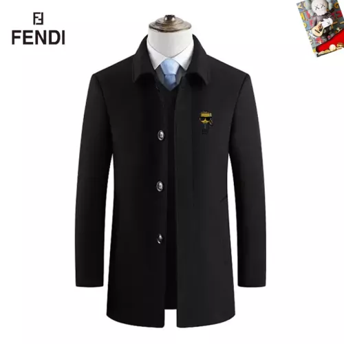 Cheap Fendi Coat Long Sleeved For Men #1385514, $$80.00 USD On Fendi Coat