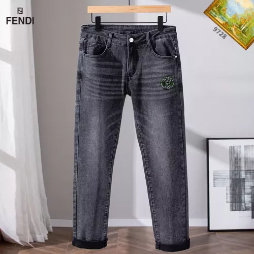 Replica Fendi Jeans For Men #1385943 $48.00 USD for Wholesale