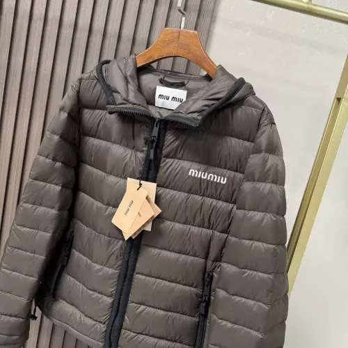 Replica MIU MIU Down Feather Coat Long Sleeved For Women #1386142 $160.00 USD for Wholesale