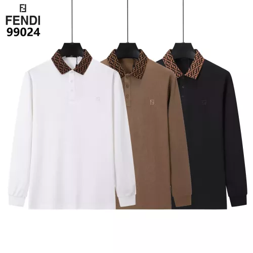 Replica Fendi T-Shirts Long Sleeved For Men #1386262 $40.00 USD for Wholesale
