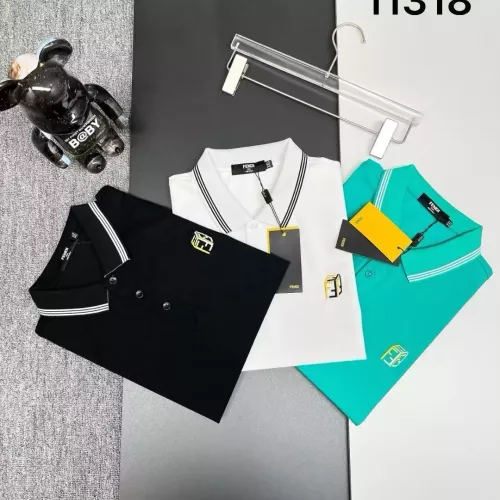 Replica Fendi T-Shirts Short Sleeved For Men #1386453 $38.00 USD for Wholesale