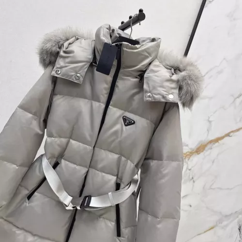 Replica Prada Down Feather Coat Long Sleeved For Women #1387259 $261.16 USD for Wholesale