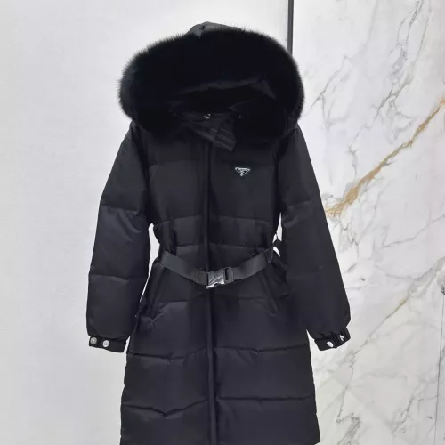 Replica Prada Down Feather Coat Long Sleeved For Women #1387261 $261.16 USD for Wholesale