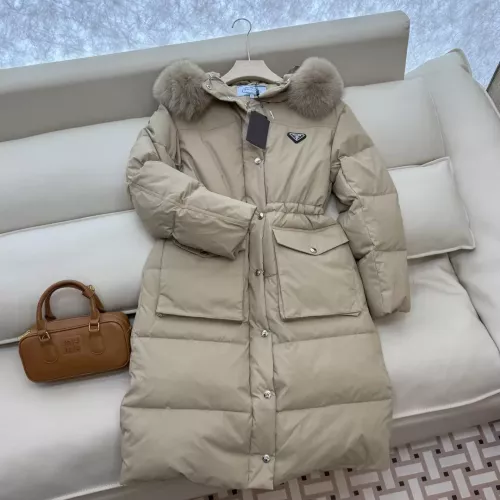Replica Prada Down Feather Coat Long Sleeved For Women #1387263 $323.97 USD for Wholesale