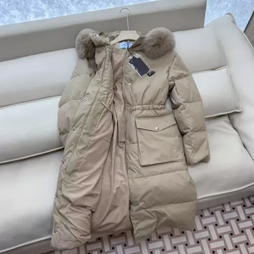 Replica Prada Down Feather Coat Long Sleeved For Women #1387263 $323.97 USD for Wholesale