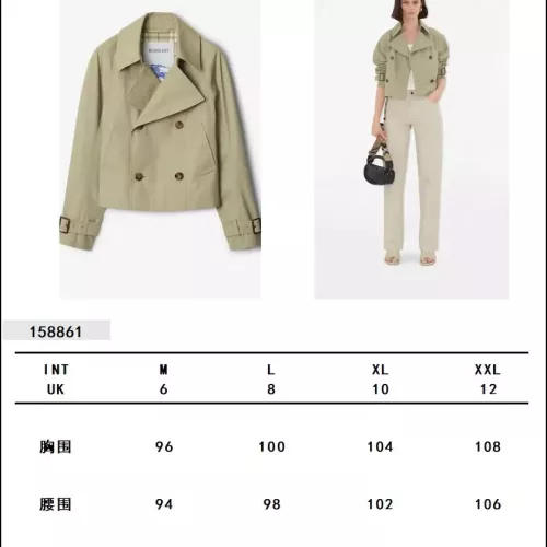 Replica Burberry Trench Coat Long Sleeved For Women #1387266 $162.00 USD for Wholesale
