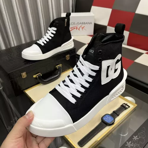 Cheap Dolce &amp; Gabbana D&amp;G High Top Shoes For Men #1387371, $$85.00 USD On Dolce &amp; Gabbana D&amp;G High Top Shoes