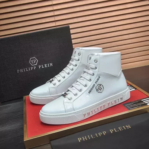 Cheap Philipp Plein PP High Tops Shoes For Men #1387888, $$92.00 USD On Philipp Plein PP High Tops Shoes