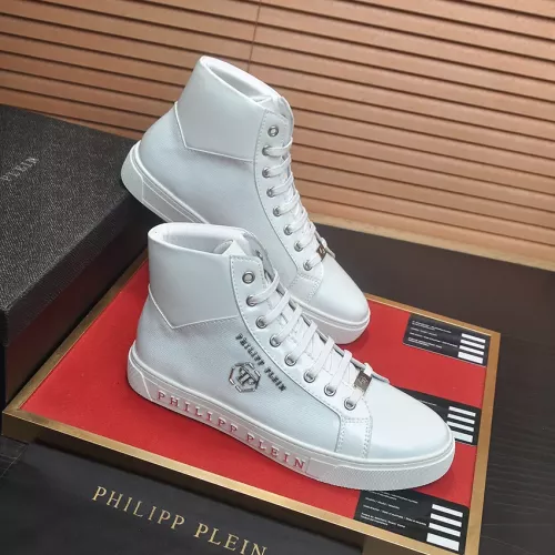 Replica Philipp Plein PP High Tops Shoes For Men #1387888 $92.00 USD for Wholesale