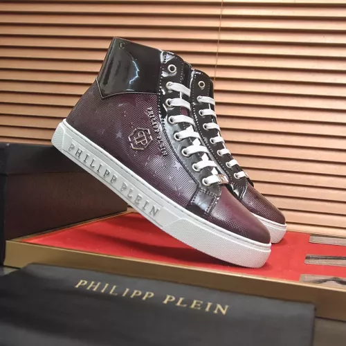 Replica Philipp Plein PP High Tops Shoes For Men #1387889 $92.00 USD for Wholesale