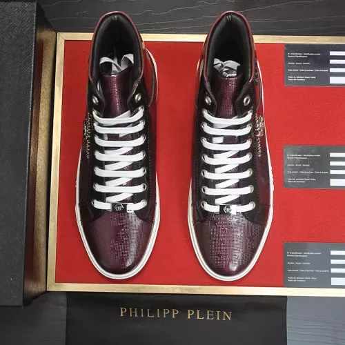 Replica Philipp Plein PP High Tops Shoes For Men #1387889 $92.00 USD for Wholesale