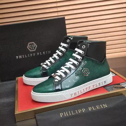 Cheap Philipp Plein PP High Tops Shoes For Men #1387891, $$92.00 USD On Philipp Plein PP High Tops Shoes
