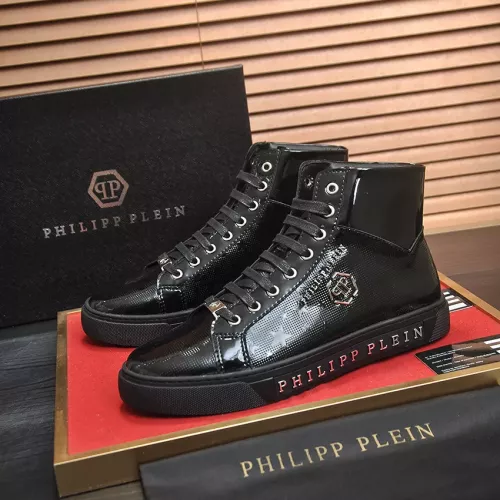 Cheap Philipp Plein PP High Tops Shoes For Men #1387894, $$92.00 USD On Philipp Plein PP High Tops Shoes