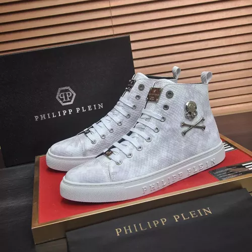 Cheap Philipp Plein PP High Tops Shoes For Men #1387896, $$92.00 USD On Philipp Plein PP High Tops Shoes