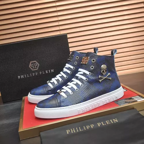 Cheap Philipp Plein PP High Tops Shoes For Men #1387897, $$92.00 USD On Philipp Plein PP High Tops Shoes