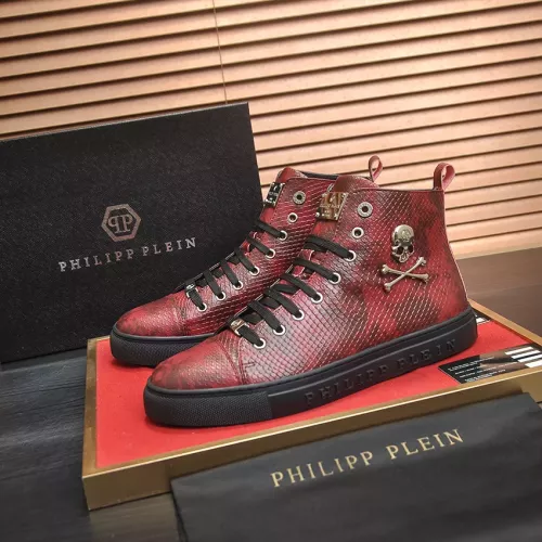 Cheap Philipp Plein PP High Tops Shoes For Men #1387899, $$92.00 USD On Philipp Plein PP High Tops Shoes