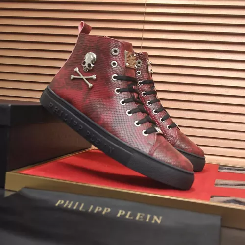 Replica Philipp Plein PP High Tops Shoes For Men #1387899 $92.00 USD for Wholesale