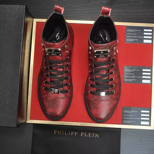 Replica Philipp Plein PP High Tops Shoes For Men #1387899 $92.00 USD for Wholesale