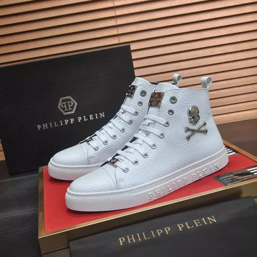 Cheap Philipp Plein PP High Tops Shoes For Men #1387901, $$92.00 USD On Philipp Plein PP High Tops Shoes