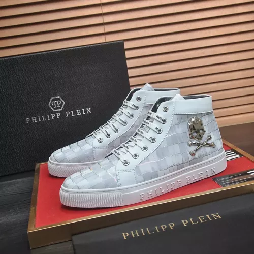 Cheap Philipp Plein PP High Tops Shoes For Men #1387906, $$92.00 USD On Philipp Plein PP High Tops Shoes