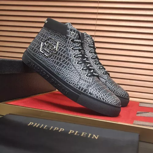 Replica Philipp Plein PP High Tops Shoes For Men #1387911 $92.00 USD for Wholesale