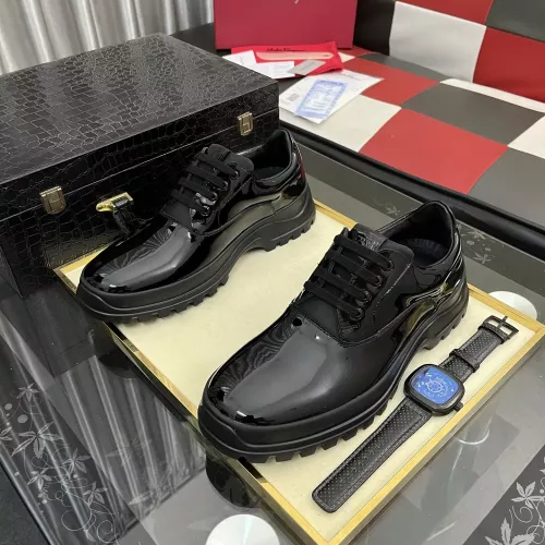 Replica Salvatore Ferragamo Leather Shoes For Men #1387955 $118.00 USD for Wholesale