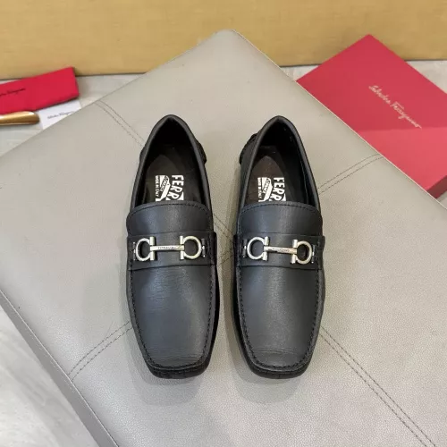 Replica Salvatore Ferragamo Leather Shoes For Men #1388081 $96.00 USD for Wholesale