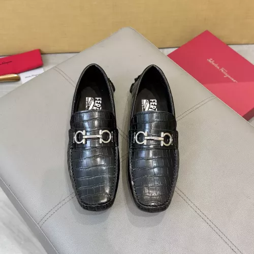 Replica Salvatore Ferragamo Leather Shoes For Men #1388088 $96.00 USD for Wholesale