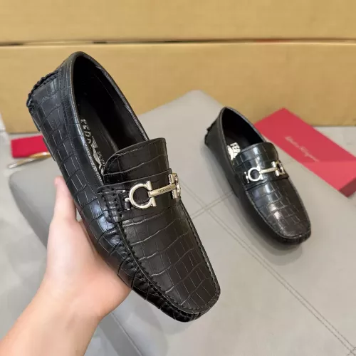 Replica Salvatore Ferragamo Leather Shoes For Men #1388088 $96.00 USD for Wholesale