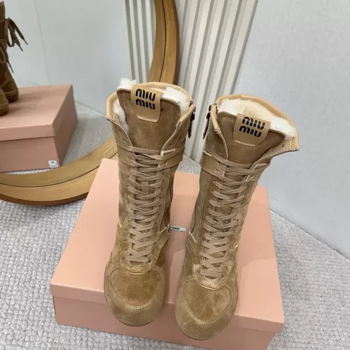 Replica MIU MIU Boots For Women #1388322 $140.00 USD for Wholesale