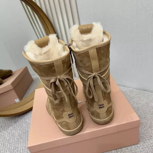Replica MIU MIU Boots For Women #1388322 $140.00 USD for Wholesale