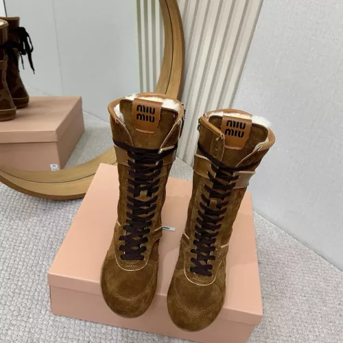 Replica MIU MIU Boots For Women #1388323 $140.00 USD for Wholesale