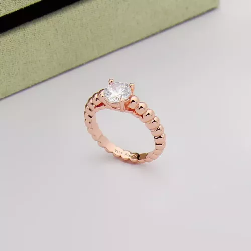 Cheap Van Cleef &amp; Arpels Rings In Rose Gold For Women #1390289, $$25.00 USD On Van Cleef &amp; Arpels Rings