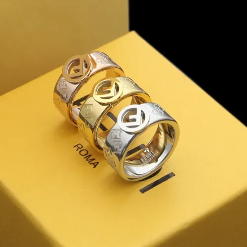 Replica Fendi Rings In Gold #1390582 $23.00 USD for Wholesale