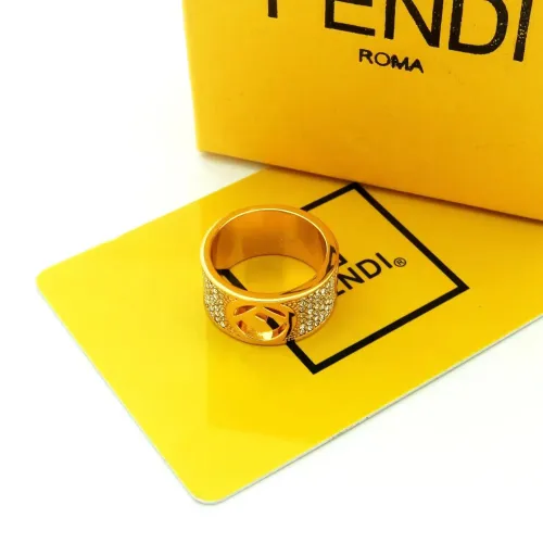 Replica Fendi Rings In Gold #1390585 $25.00 USD for Wholesale
