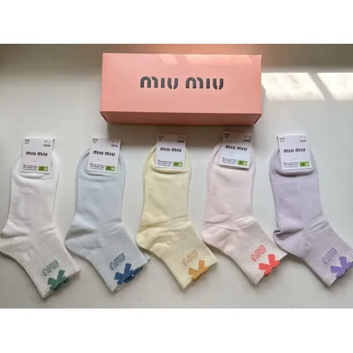 Replica MIU MIU Socks For Women #1391169 $25.00 USD for Wholesale
